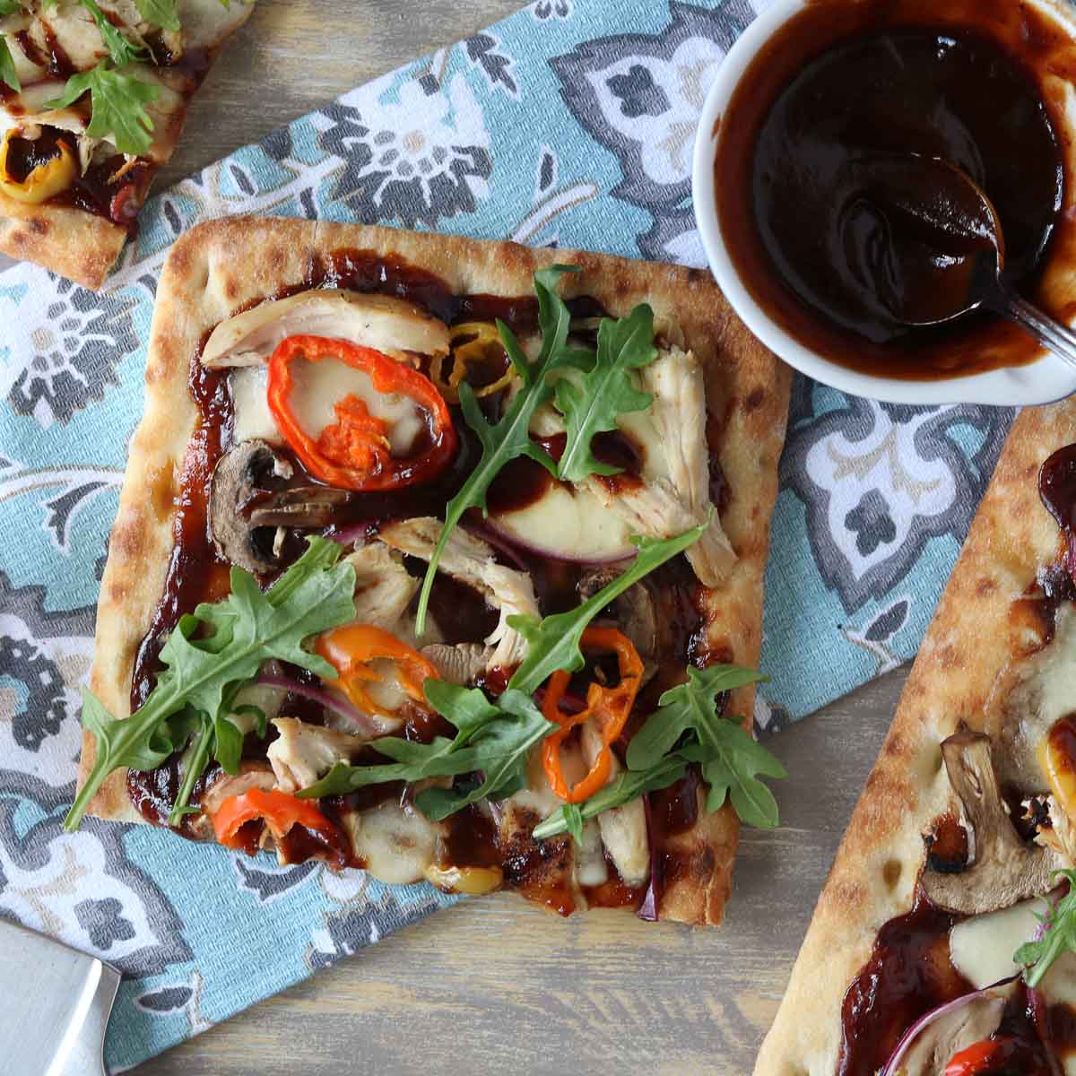 BBQ Chicken Flatbreads Dish