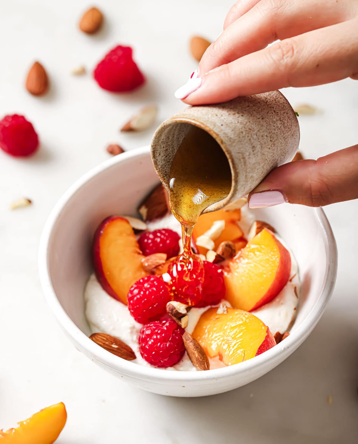 Delicious Breakfast Bowl featuring Cottage Cheese