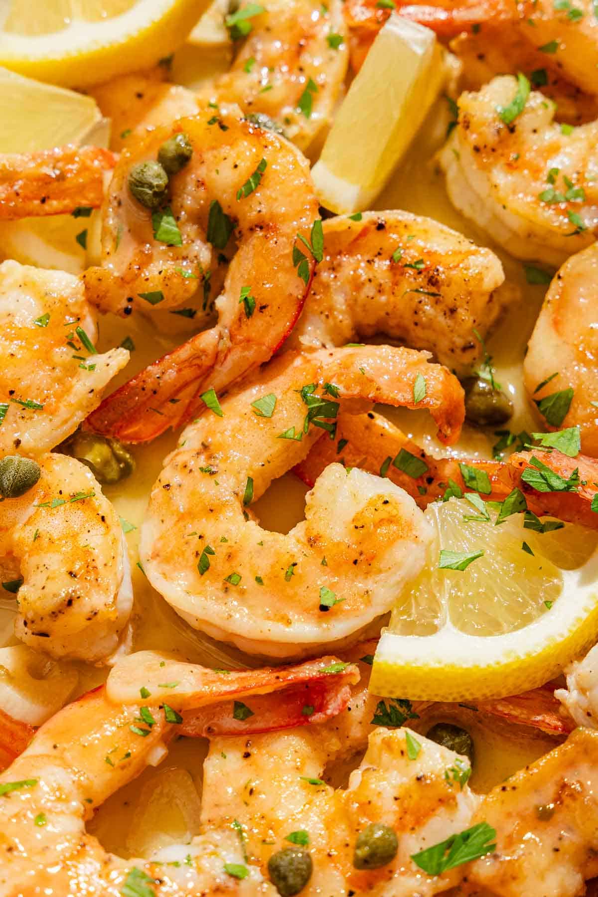 Foil-Baked Shrimp Piccata Dish