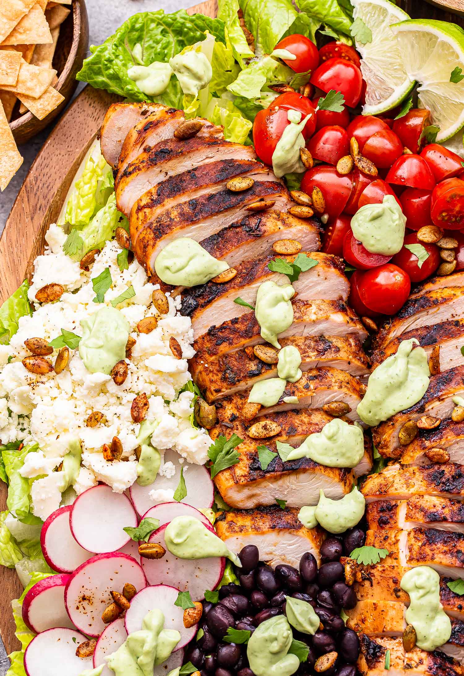 Grilled Chicken Salad with Cilantro-Lime Dressing