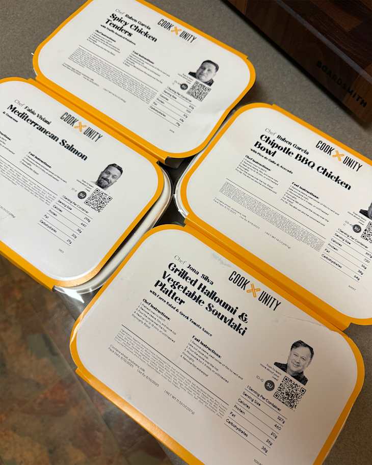 Cook Unity meals in packaging.