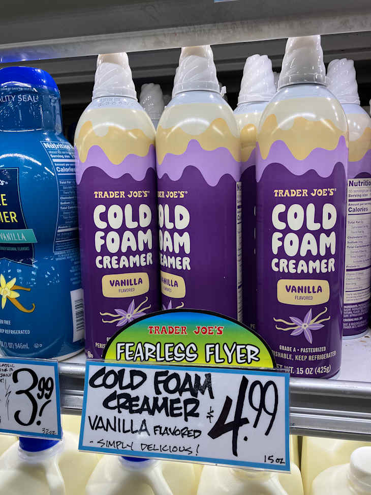 Trader Joe's Vanilla Flavored Cold Foam Creamer