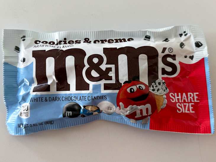 cookies and Cream M&M's package