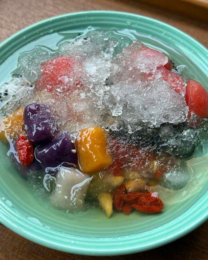 Ice rice close up.