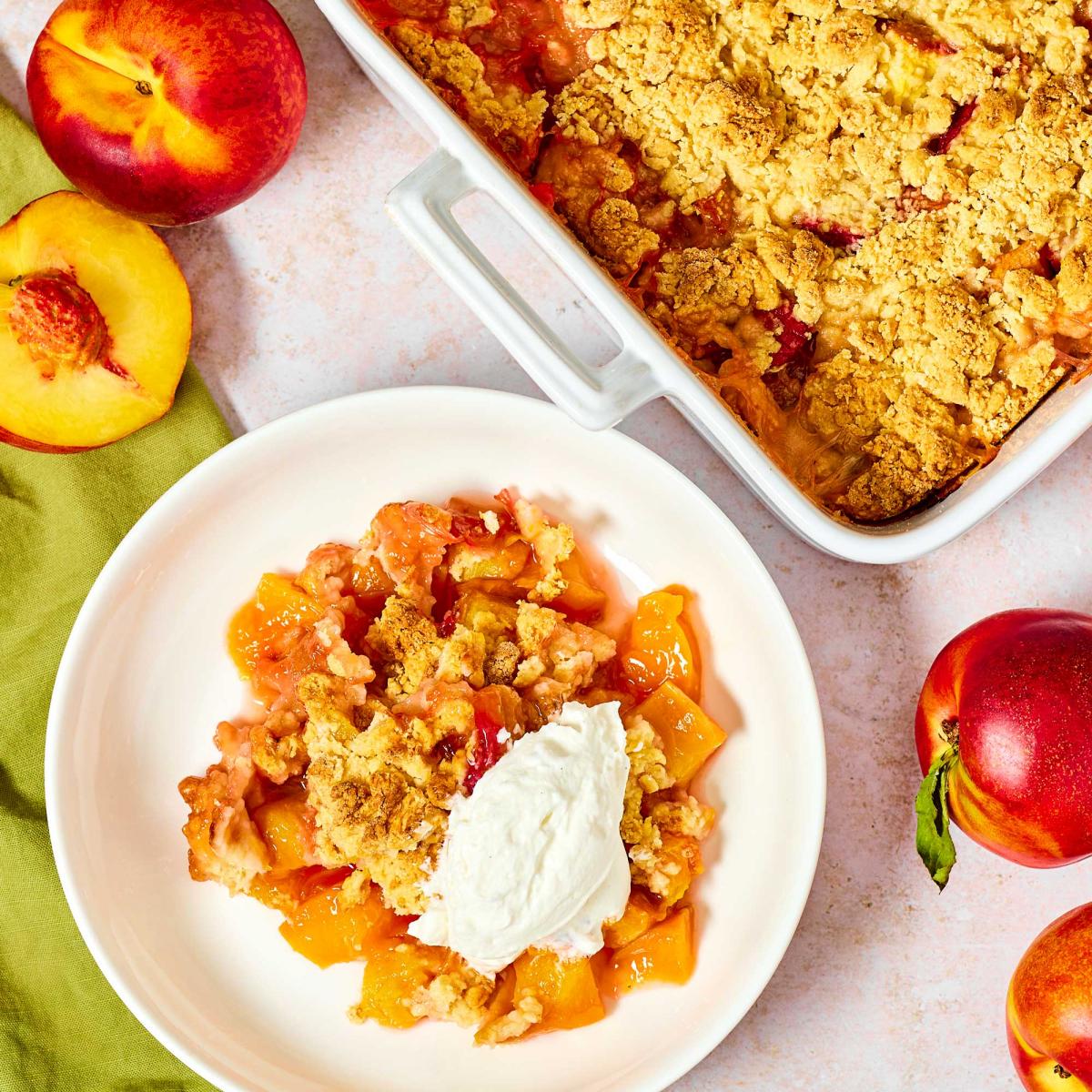 Peach Crunch Yogurt Dish with Heated Accents