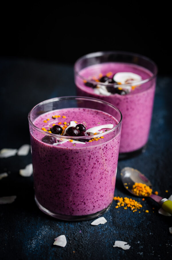 Smoothie Prepared with Strawberries and Blueberries