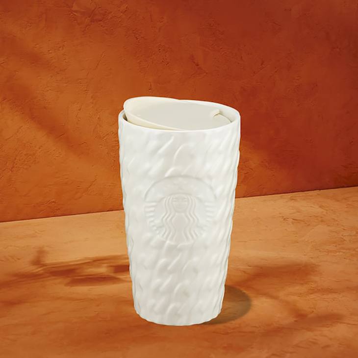 White Cable Knit Tumbler