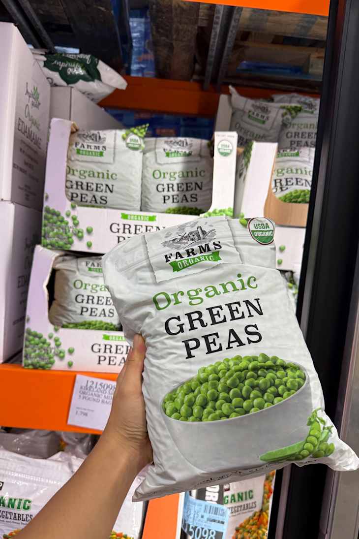 Maas River Farms Organic Green Peas.