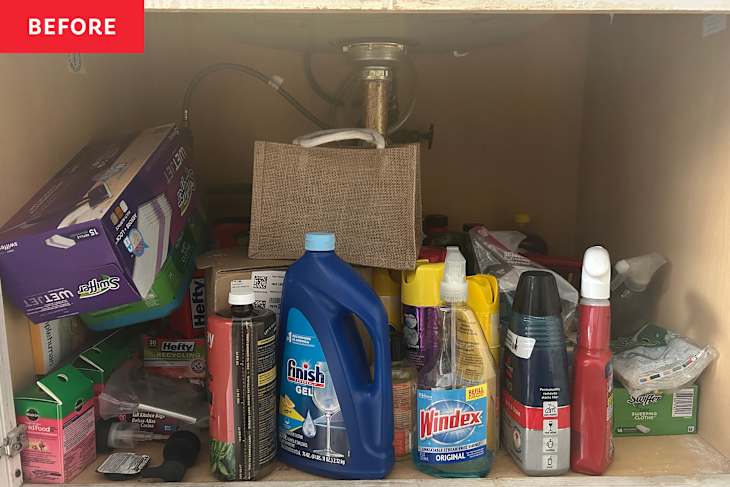 This Brilliant Organizer Fixed My Kitchenâs Messy Under-Sink Storage