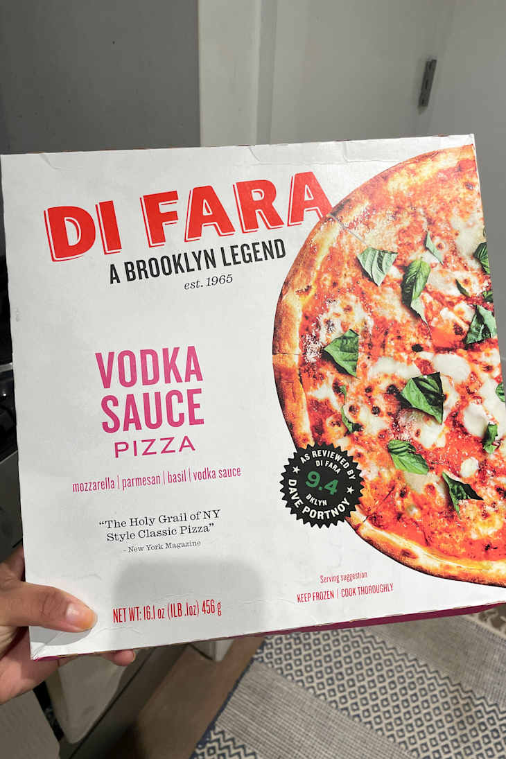 Di Fara Vodka Sauce Pizza box.