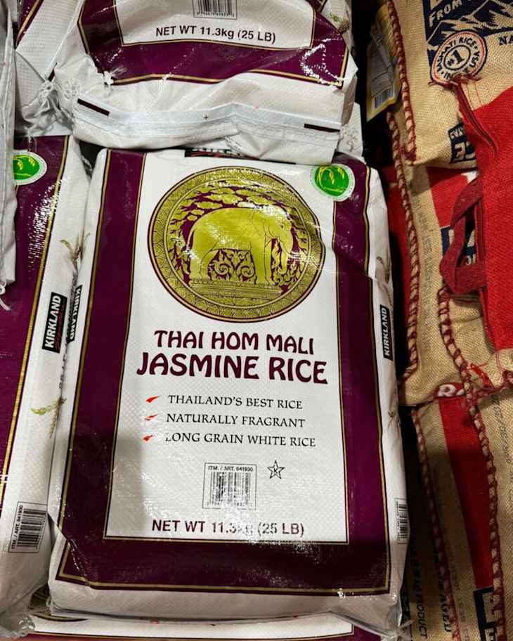 Kirkland Thai Hom Mal Jasmine Rice at Costco