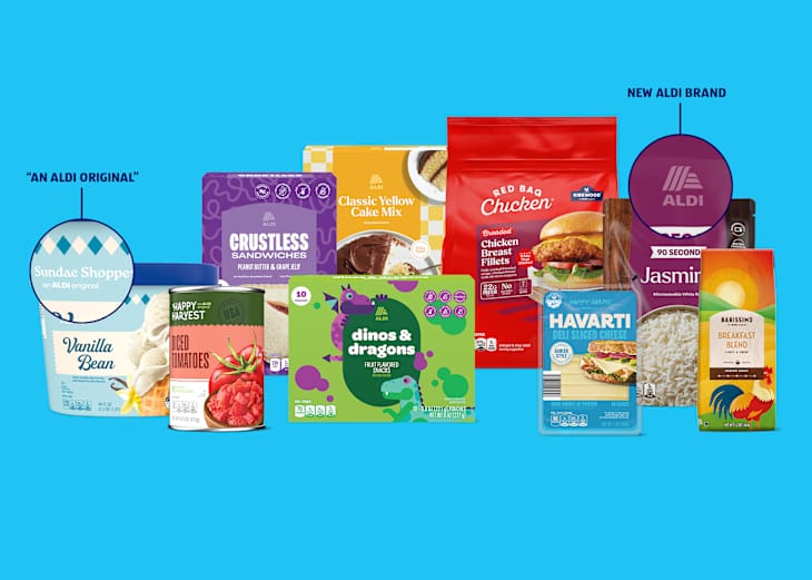 Aldi's new labels on their groceries