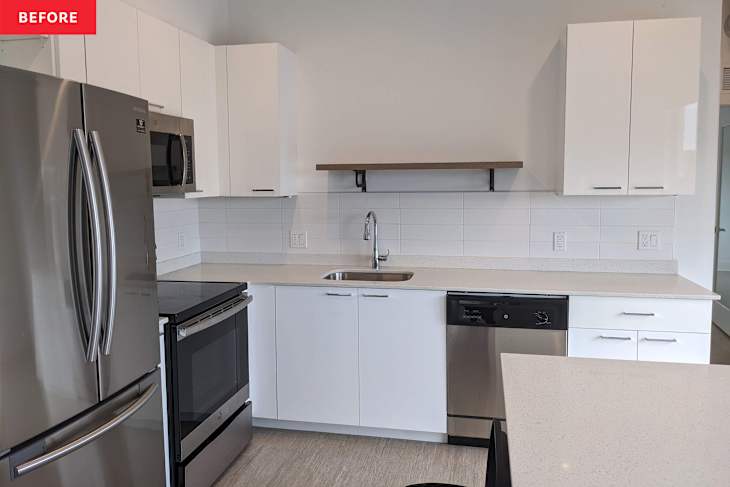 Before & After: A Sterile âAll-Whiteâ Kitchen Gets a Splash of Color and Whimsy (for Under $300!)