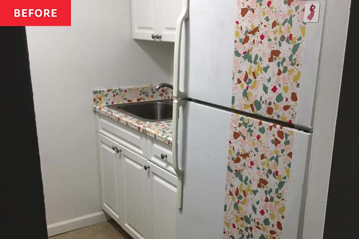 Before & After: A Tiny White Kitchen Transforms Into the Most Colorful Oasis