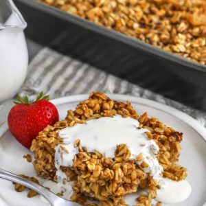Brown Sugar Baked Oatmeal Dish