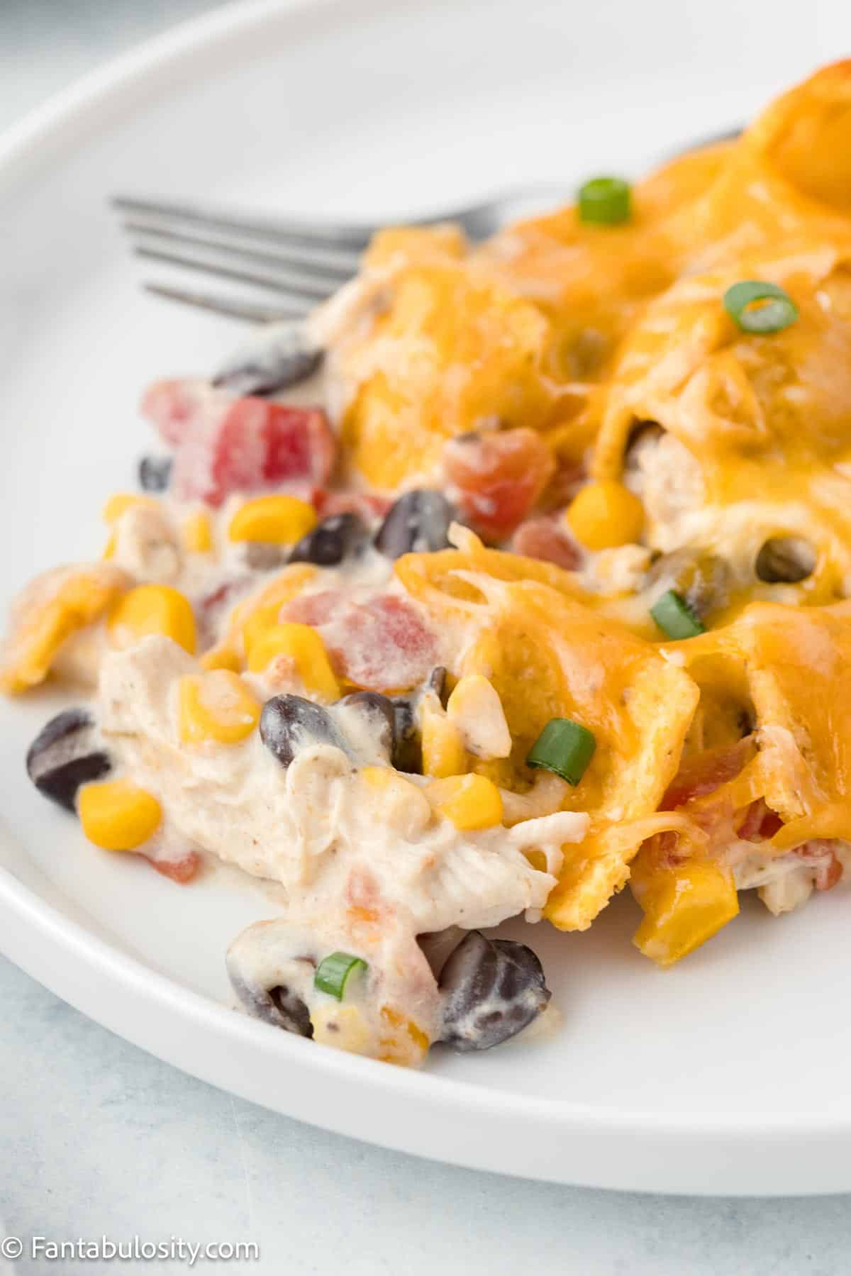 Casserole featuring White Chili Chicken and Fritos