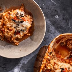 Farro Pilaf with Sautéed Mushrooms and Parmesan Cheese
