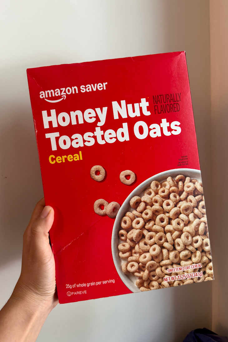 Amazon Savers Honey Nut Toasted Oats.