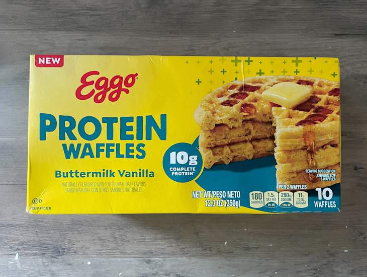 Kellogg’s Eggo Protein Waffles Buttermilk Vanilla, Frozen Breakfast, 12.3 oz, 10 Count