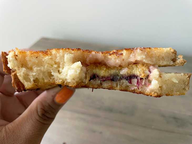 Grilled cheese sandwich upgraded with figs for Autumn.