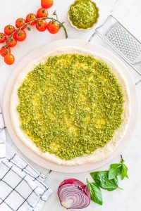 Pizza with Pesto Dressing