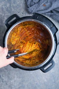 Pressure Cooker Spaghetti with Meat Sauce