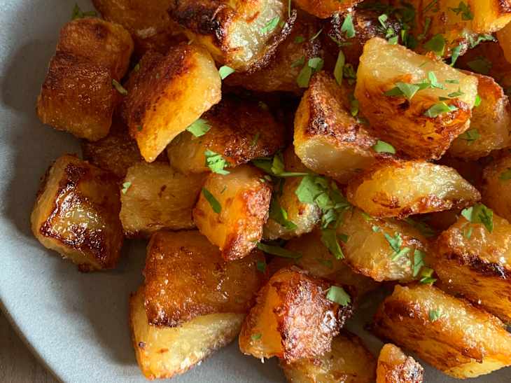 bowl of roasted potatoes