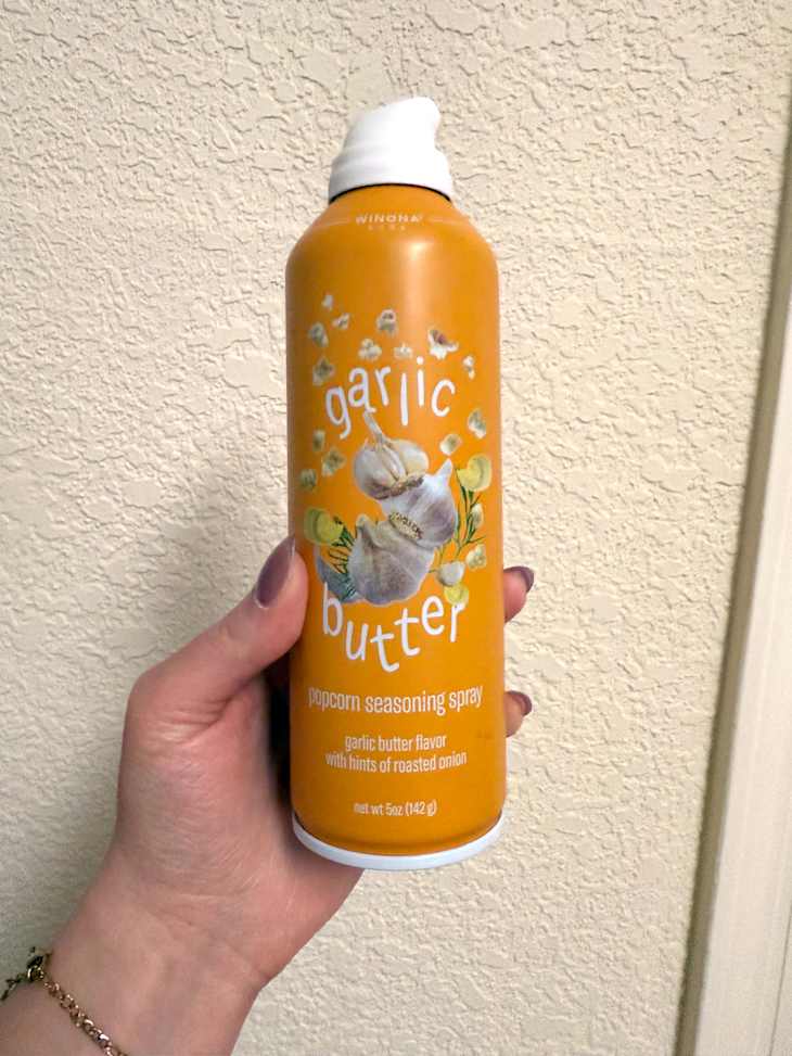 Winona Pure Garlic Butter Seasoning Spray - For Popcorn, Chicken, Baked Potatoes, Vegetables & More - 5 oz Bottle - 2 Pack