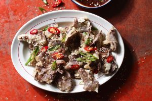 Vegan Caesar Salad featuring Oyster Mushrooms