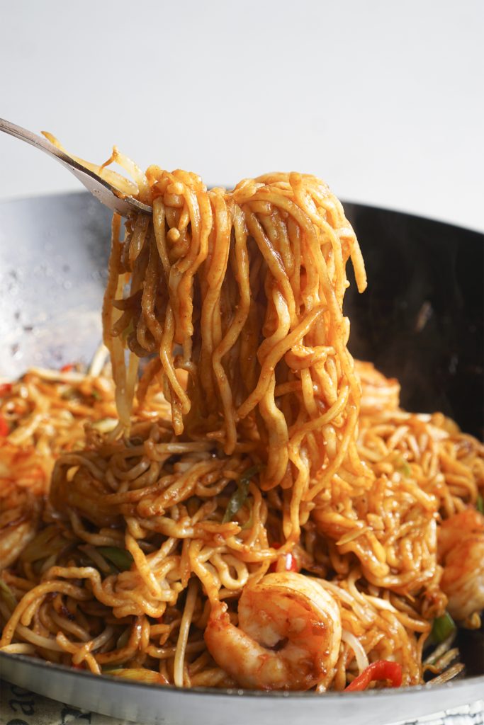 Zesty Noodles with Gochujang and Garlic