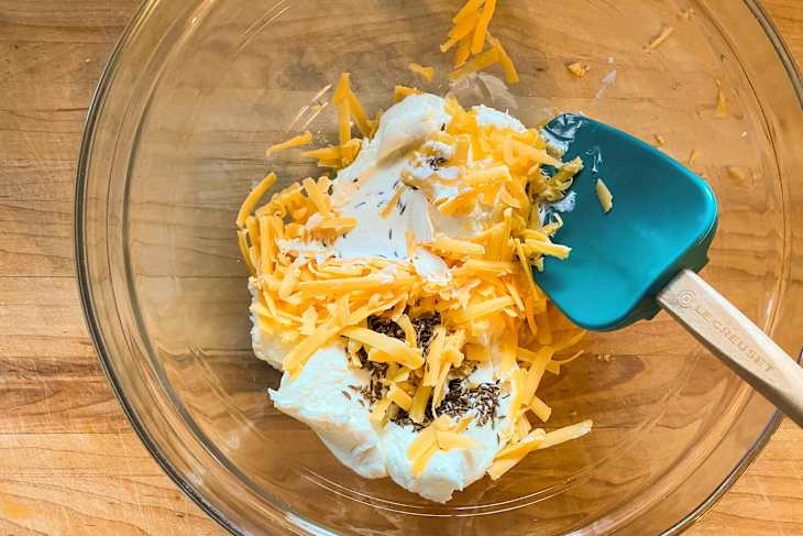 Ingredients mixed in a bowl.