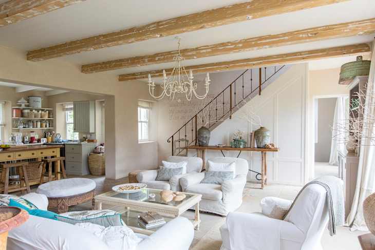 Living room of rustic house