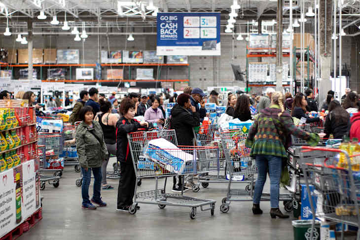 Costco shoppers prepare as Corona virus spreads