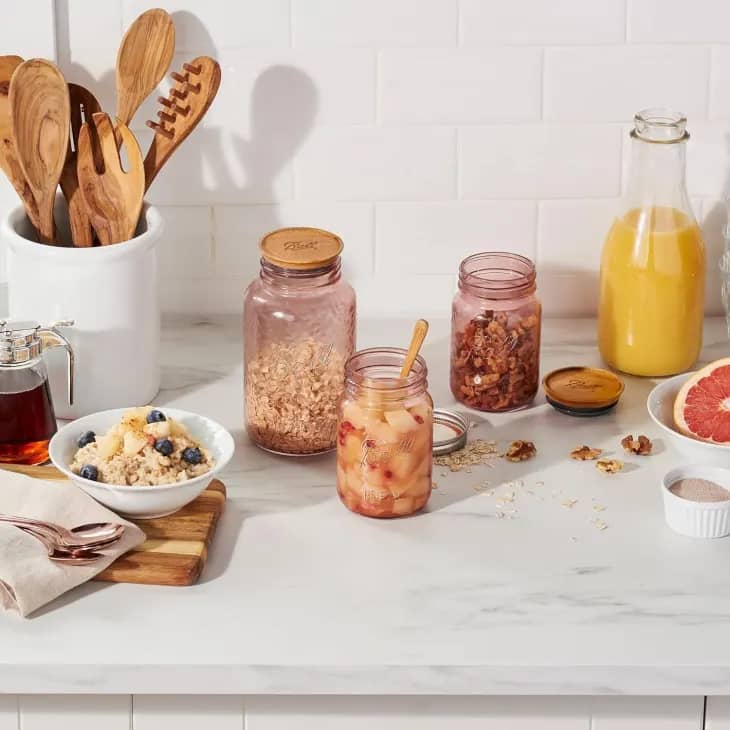 Ball Collectors Edition Vintage Rose Colored Canning Jars.