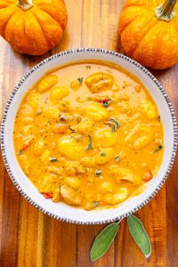 Creamy Pumpkin Sauce with Chicken and Gnocchi