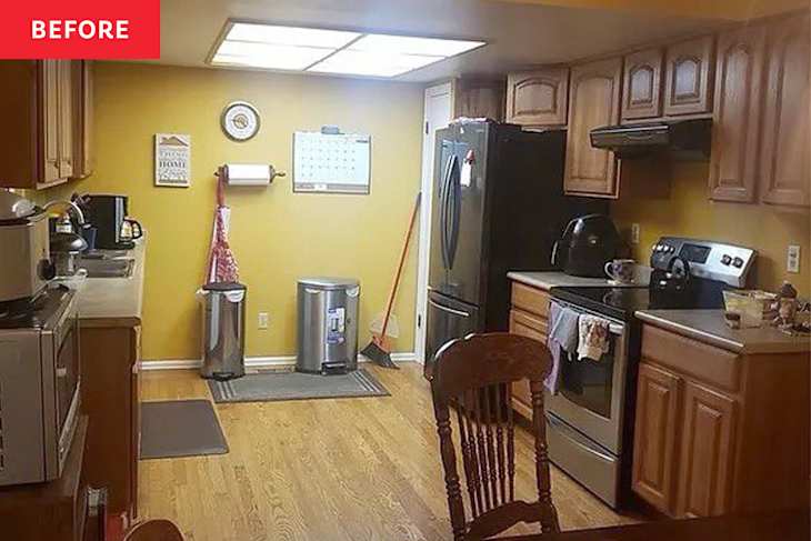 Dated Features âDominatedâ This Kitchen Until a Makeover Brightened It Up