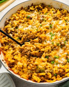 Hamburger Pasta Casserole Recipe Utilizing Everyday Pantry Staples
