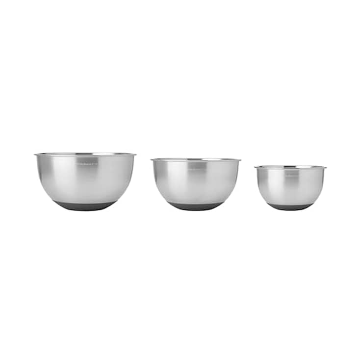 KitchenAid Stainless Steel Mixing Bowls, Set Of 3 at Amazon