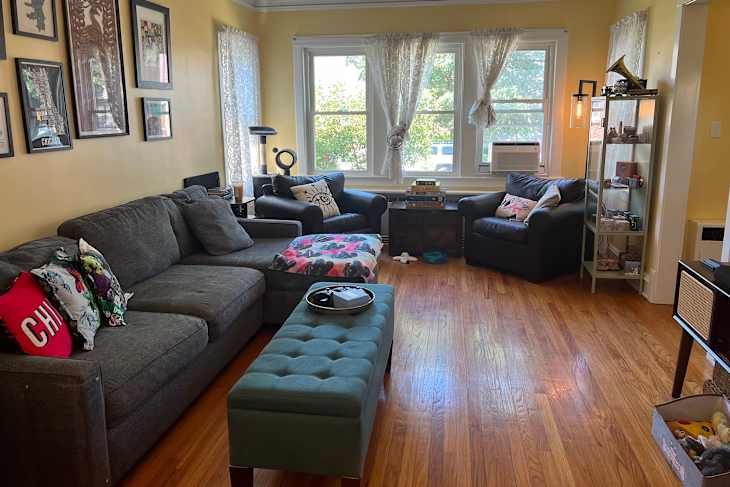Newly organized living room.