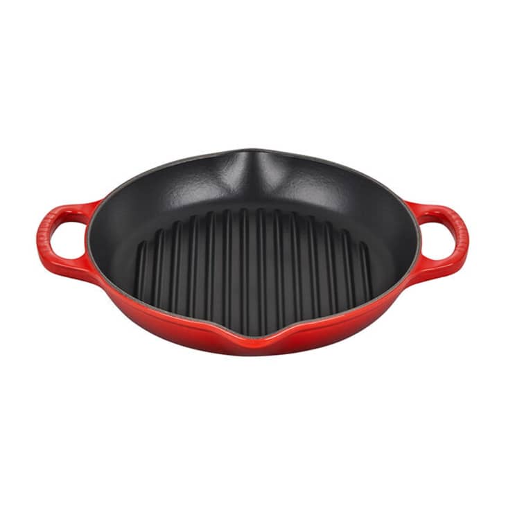 Le Creuset Enameled Cast Iron Signature Deep Round Grill at Amazon