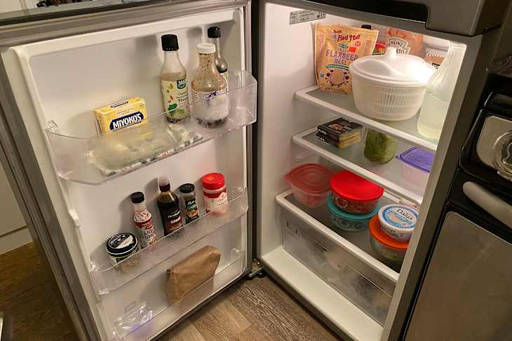 Fridge after organizing.