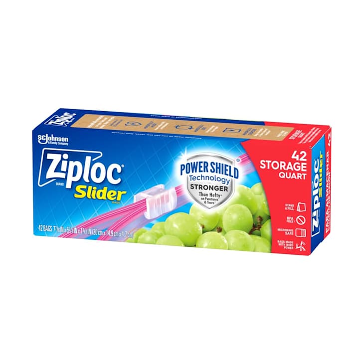 Ziploc Quart Food Storage Slider Bags at Amazon