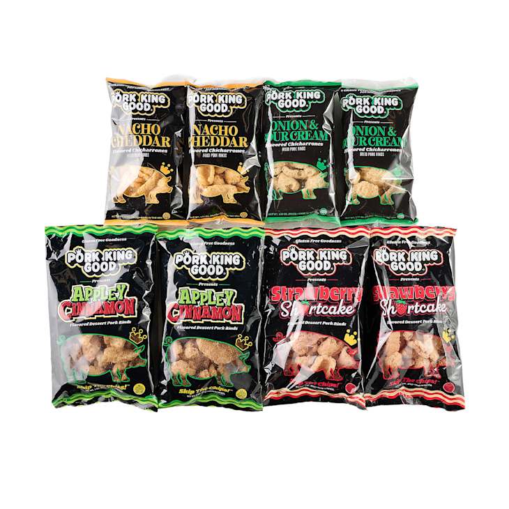 Pork King Good (8) Bags Seasoned Pork Rinds Party Pack at QVC.com