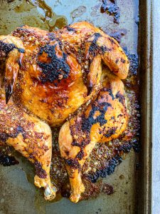 Oven-Roasted Spatchcock Chicken with Sweet Potatoes Recipe