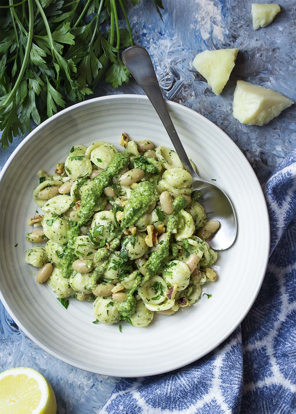 Pasta with Pesto Dressing