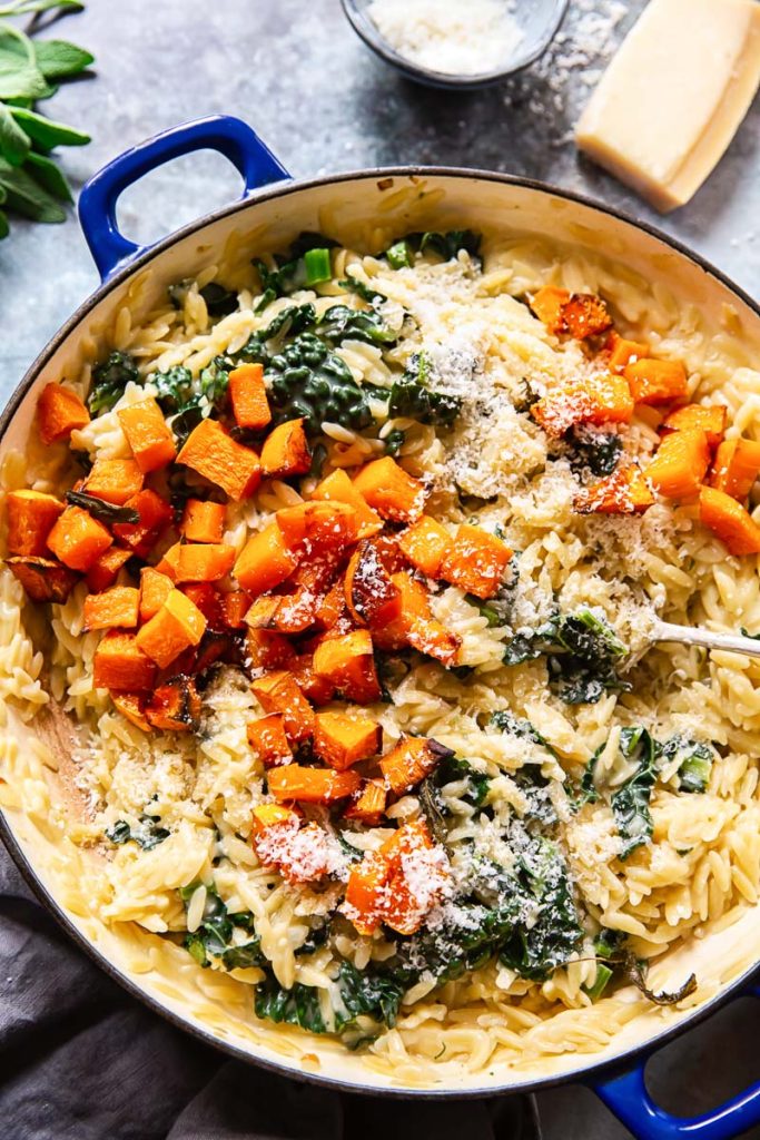 Pasta with Roasted Butternut Squash and Feta Cheese