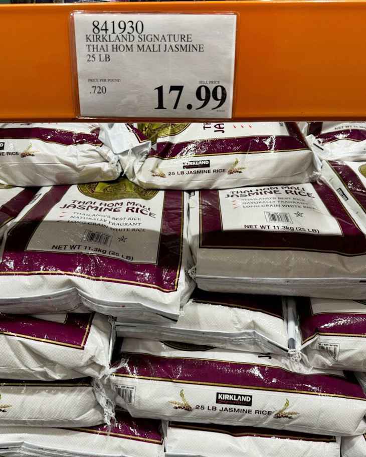 Kirkland Thai Hom Mal Jasmine Rice at Costco