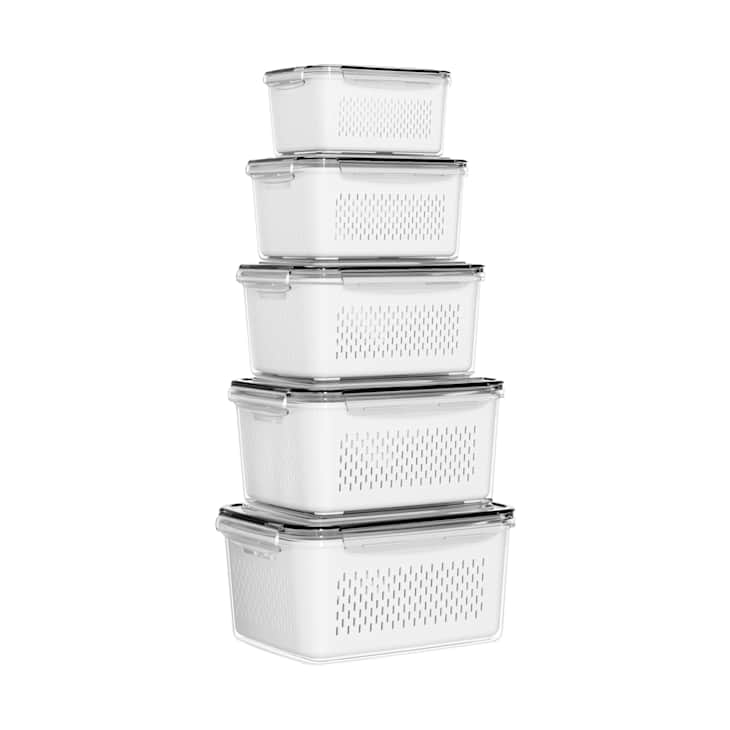 Winproper 5-Pack Produce Storage Containers with Lids at Amazon