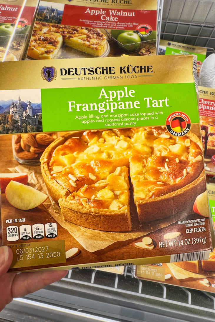 Apple frangipane tart from Aldi's.