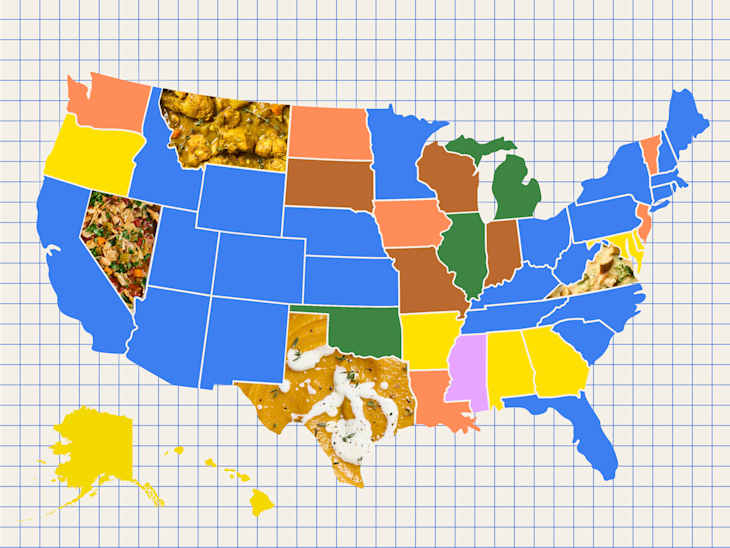 This Map Shows the Most Popular Dinners In Every U.S. State Right Now